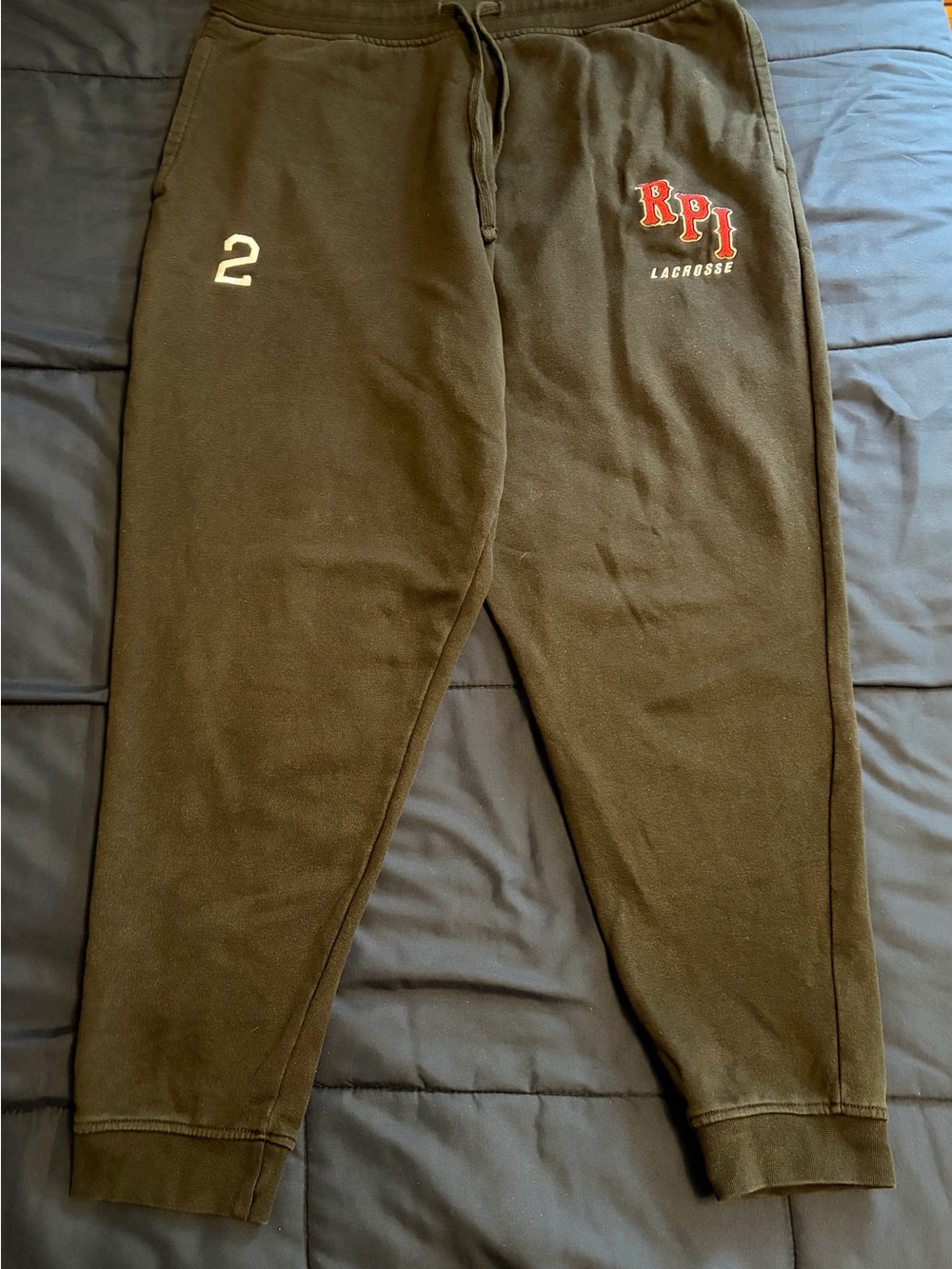 RPI Lacrosse Black Sweatpants